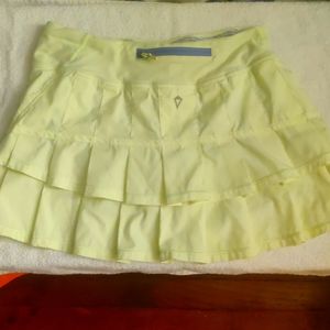 Lululemon Ivivva Neon Yellow Skirt and Shorts